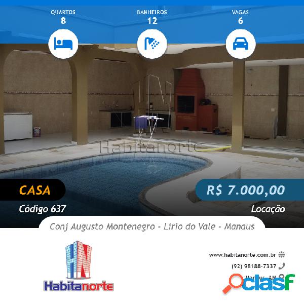 ALUGUEL DE CASA COM 7 SUITES + 1 QUARTO NO CONJUNTO AUGUSTO