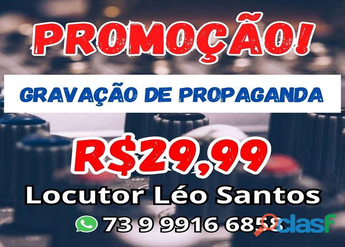 Locutor Comercial Gravação de propaganda em São Paulo