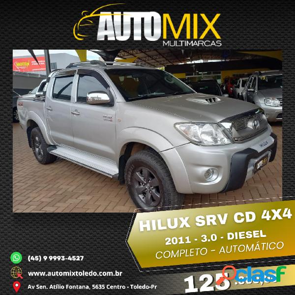 TOYOTA HILUX CD SRV D4-D 4X4 3.0 TDI DIESEL AUT PRATA 2011