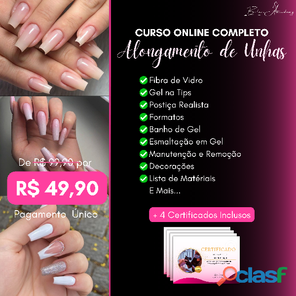 Curso alongamento de unhas profissional