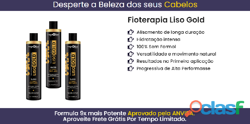 Cabelos Lisos com Liso Gold Progressiva sem Formol