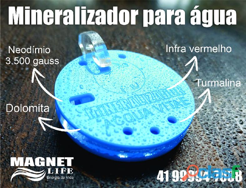MINERALIZADOR para água com imãs neodimio infra vermelho