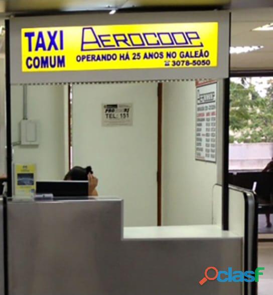 Vendo vaga Cooperativa taxi amarelo no Aeroporto Galeão