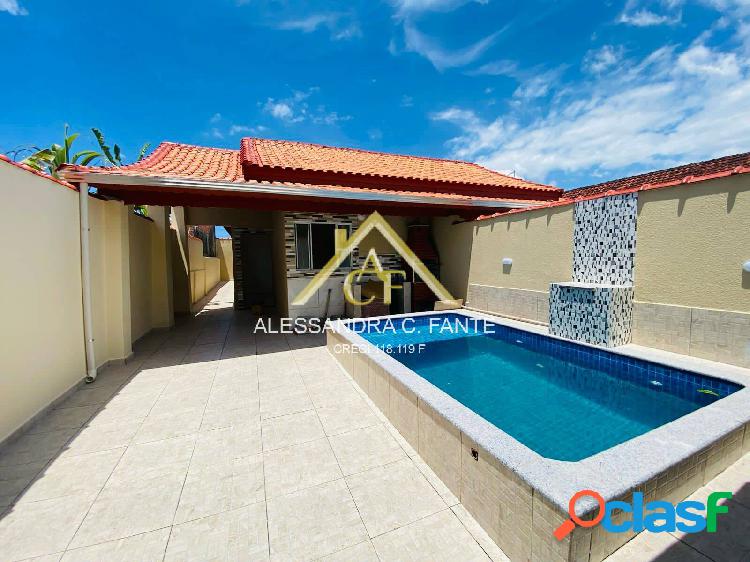 CASA NOVA COM PISCINA E CHURRASQUEIRA EM MONGAGUÁ