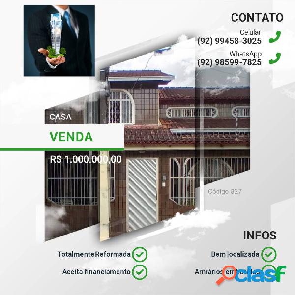 Casa quatro quartos, piscina, Conjunto Tiradentes, Manaus.