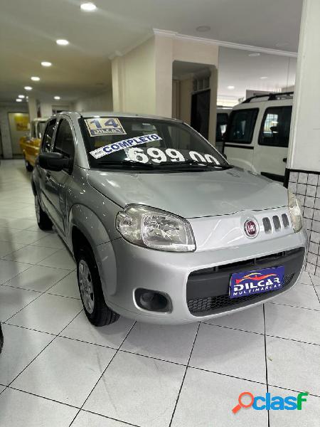 FIAT UNO VIVACERUA 1.0 EVO FIRE FLEX 8V 5P PRATA 2014 1.0