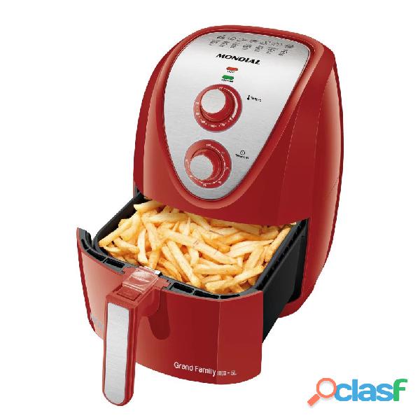 Air fryer mondial fritadeira elétrica 5 litros vermelha