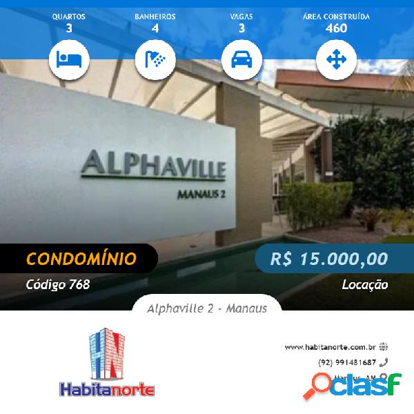 CONDOMÍNIO ALPHAVILLE II – ALUGUEL DE CASA NA PONTA NEGRA