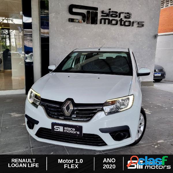 RENAULT LOGAN LIFE FLEX 1.0 12V 4P MEC. BRANCO 2020 1.0 FLEX