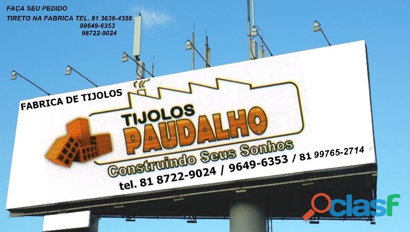 TIJOLOS NA PROMOÇAÕ PARA ROSARIO CABO PE