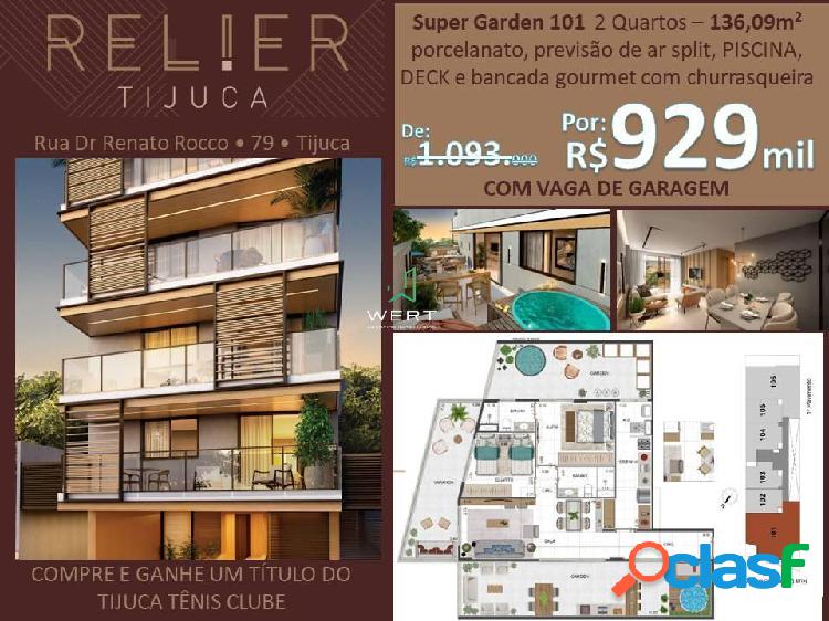Apartamento Garden com 2 quartos, 136,09m², à venda em Rio