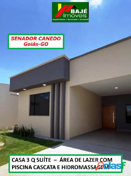CASA ALTO PADRÃO 3 /4 -PISCINA COM CASCATA-HIDRO - SENADOR