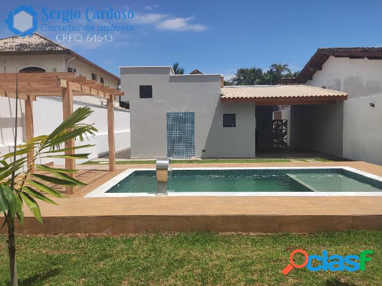 CASA NOVA MODERNA 3 QUARTOS PISCINA 150 M MAR ITANHAÉM SP