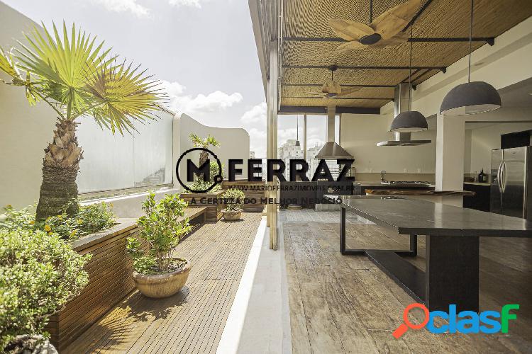 Cobertura duplex sensacional de 320m², 2 suítes, 2 vagas