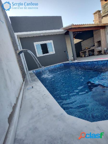 CASA NOVA COM PISCINA AQUECIDA DE BRINDE! 2 QUARTOS - 500M