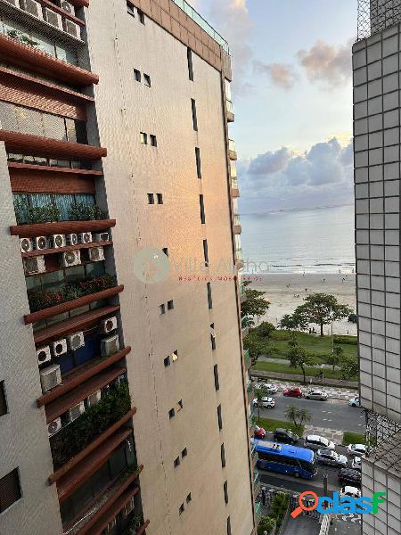 Apartamento a venda com vista lateral pro mar em Santos!
