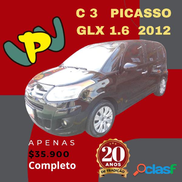 CITROEN C3 PICASSO GLX 1.6 FLEX 16V 5P MEC. PRETO 2012 1.6