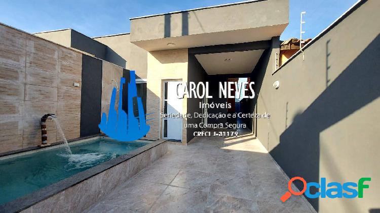 CASA NOVA 2 DORMITÓRIOS LADO PRAIA PISCINA FINANCIAMENTO