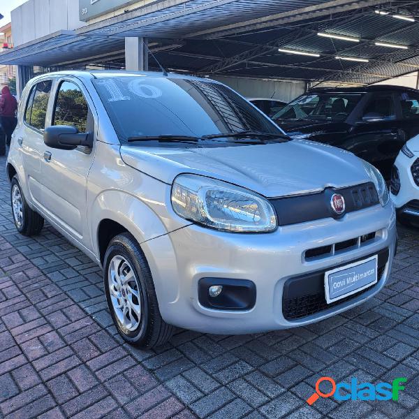 FIAT UNO ATTRACTIVE 1.0 FIRE FLEX 8V 5P PRATA 2016 1.0 FLEX