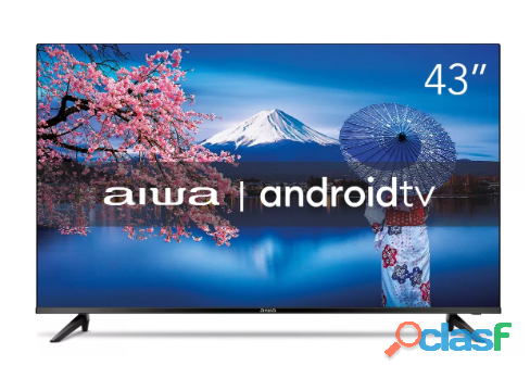 Smart Tv 43'' Android Dolby Aws tv 43 bl 02 a Aiwa Bivolt
