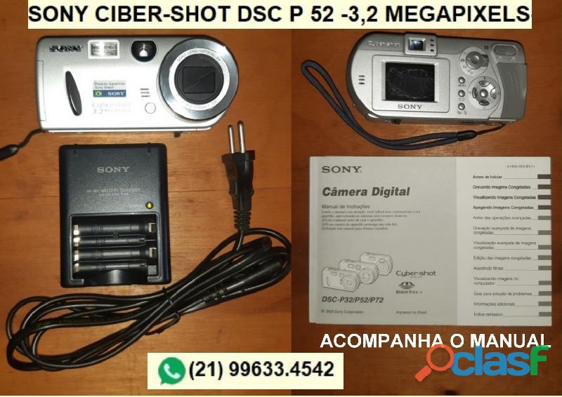 Câmera fotográfica sony ciber dhot DCC P 52 3,2 megapixel.