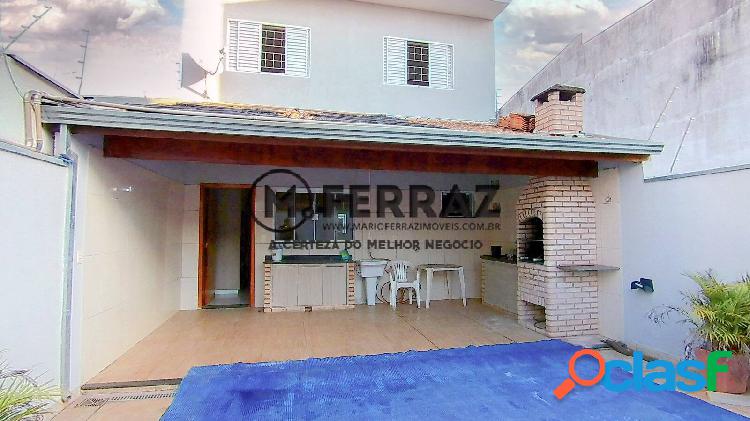 Casa de 150m² com 3 quartos sendo 1 suíte, piscina e área