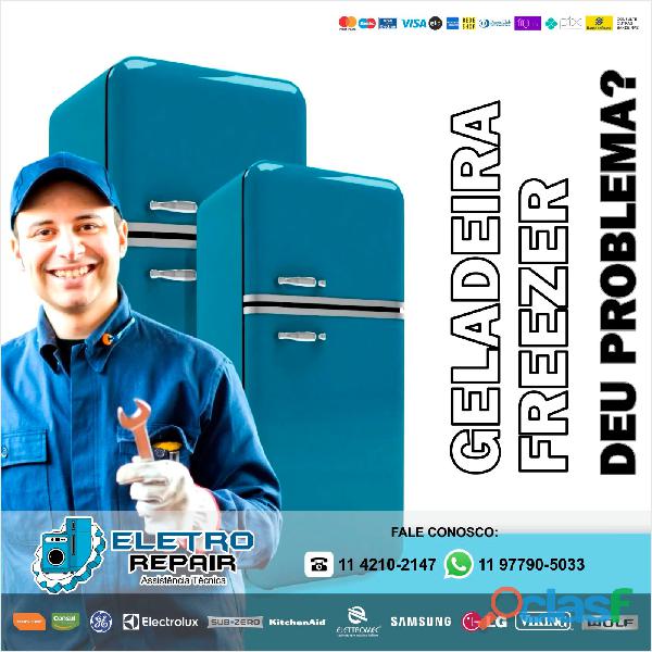 Reparos para refrigeradores nacionais e importados