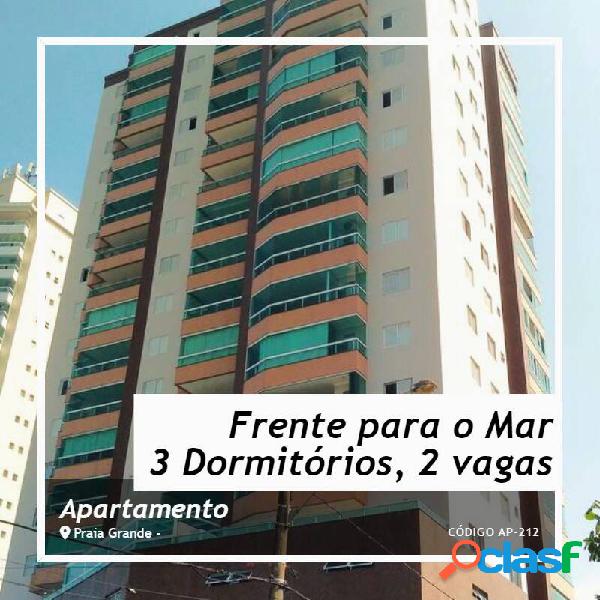 Apartamento 3 Dormitórios 2 vagas, Frente para Mar