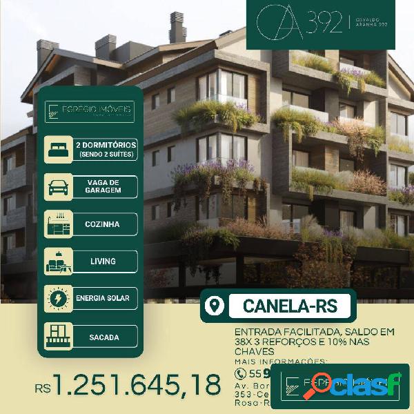 Apartamentos de com2 dormitórios (ambos suítes) em