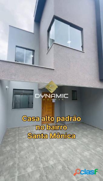 Casa geminada 3 quartos, suíte e 2 vagas Bairro Santa