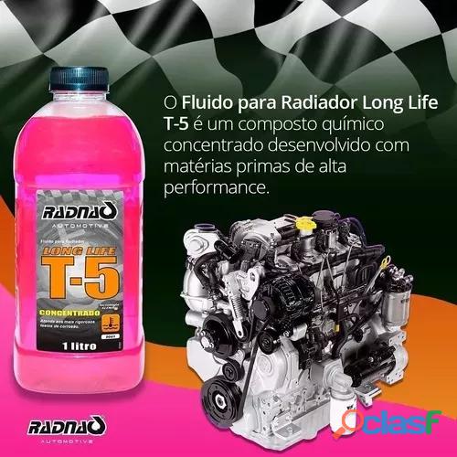 Agua Radiador + Aditivo Concentrado Radnaq T5 Rosa Kit 7 Lts