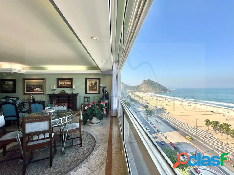 Amplo apartamento com Vista Panorâmica para o Mar em Leme