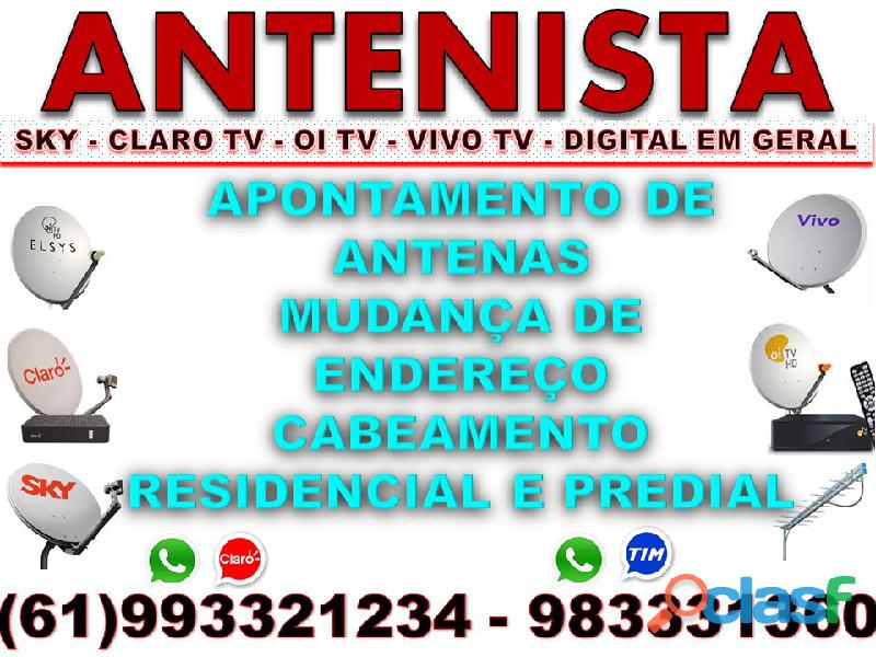 Antenista Brasilia Sky Parabólica 5G Claro Tv Oi Tv –