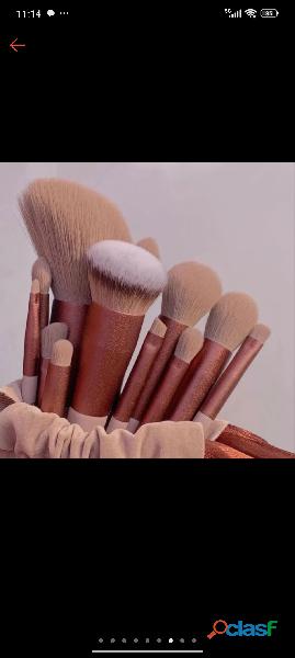 Kit 13 pcs Pinceis de maquiagem profissionais Kabuki Contour