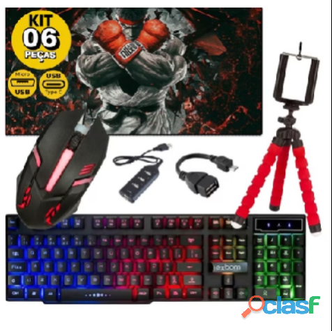 Kit Mobilador gamer com teclado