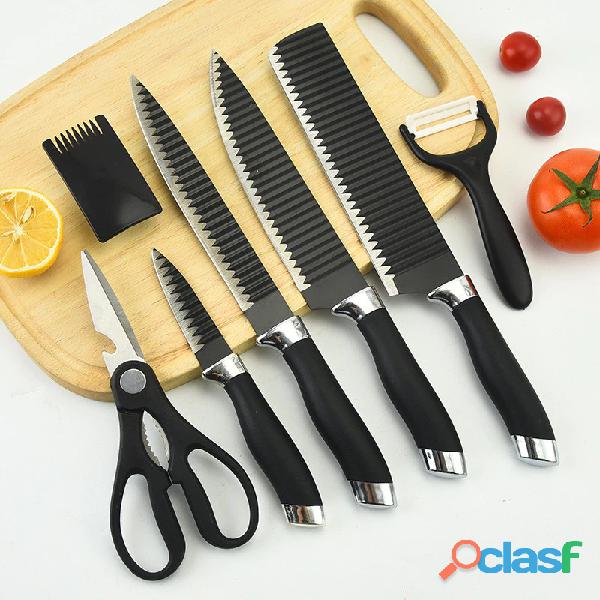 Kit de facas churrasco profissional antiaderente 6 peças