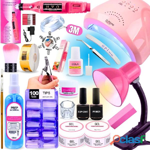 kit unhas gel manicure