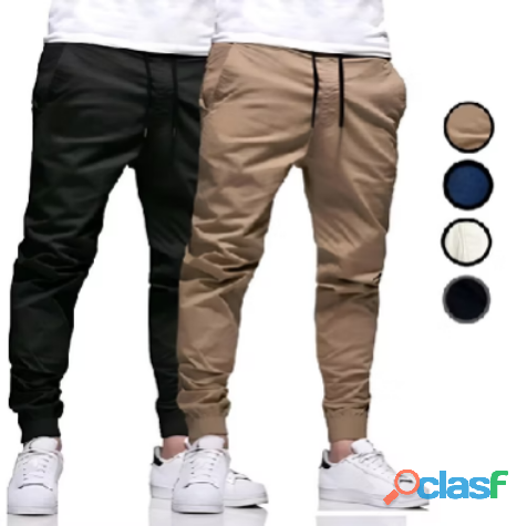 Calça jogger masculina com punho de, qualidade moda homem