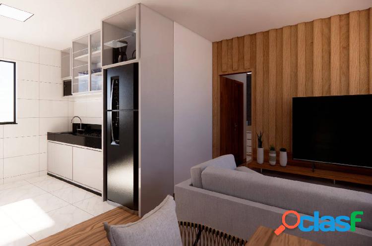 Lindo apartamento de dois quartos com suíte no bairro -