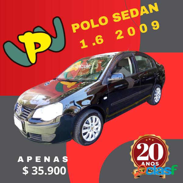 VOLKSWAGEN POLO SEDAN 1.6 MI TOTAL FLEX 8V 4P PRETO 2009 1.6