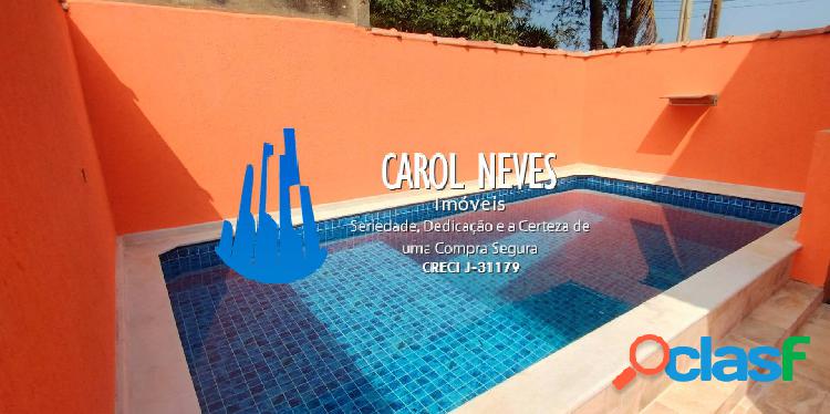 CASA NOVA 2 DORMITORIOS PISCINA LADO PRAIA FINANCIAMENTO