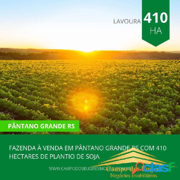 FAZENDA PÂNTANO GRANDE RS 410 HECTARES SOJA