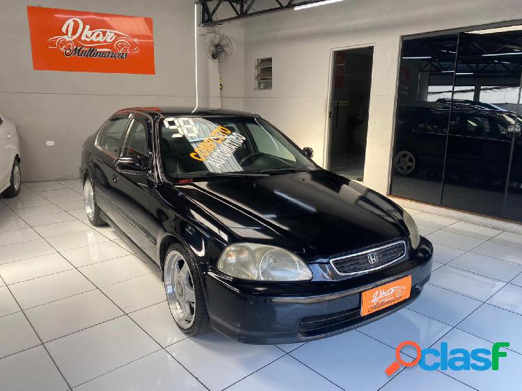 HONDA HONDA CIVIC EX 1.6 PRETO 1998 1.6 GASOLINA