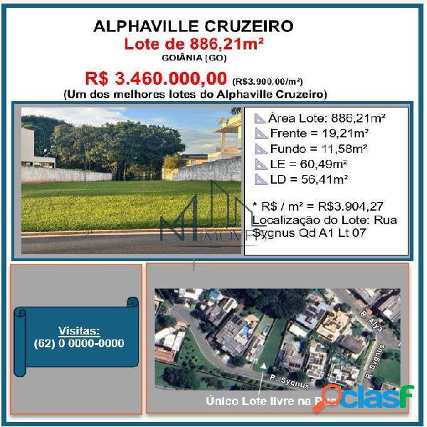 Lote de 886,21m² - Alphaville Cruseiro Sul - Goiania - GO