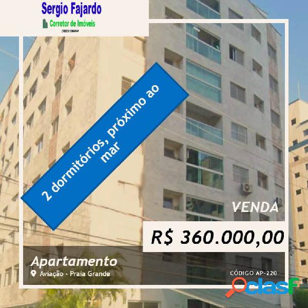 Aviação, oportunidade de apartamento próximo ao mar