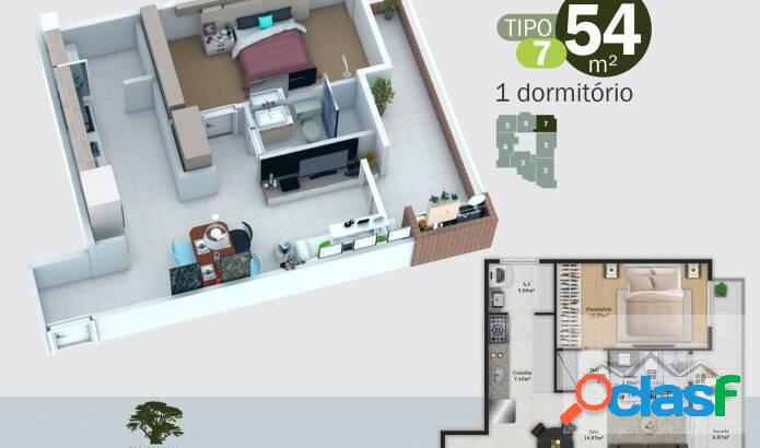 More na Beira do Mar! Apartamento Novo com 1 Dormitório e