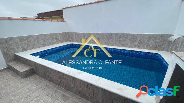 CASA NOVA COM PISCINA LADO PRAIA EM ITANHAEM - FINANCIAMENTO