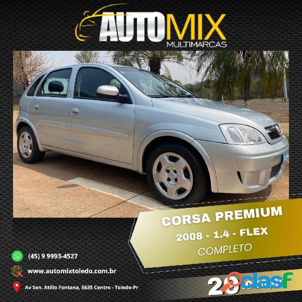 CHEVROLET CORSA SED. PREMIUM 1.4 8V ECONOFLEX 4P PRATA 2008