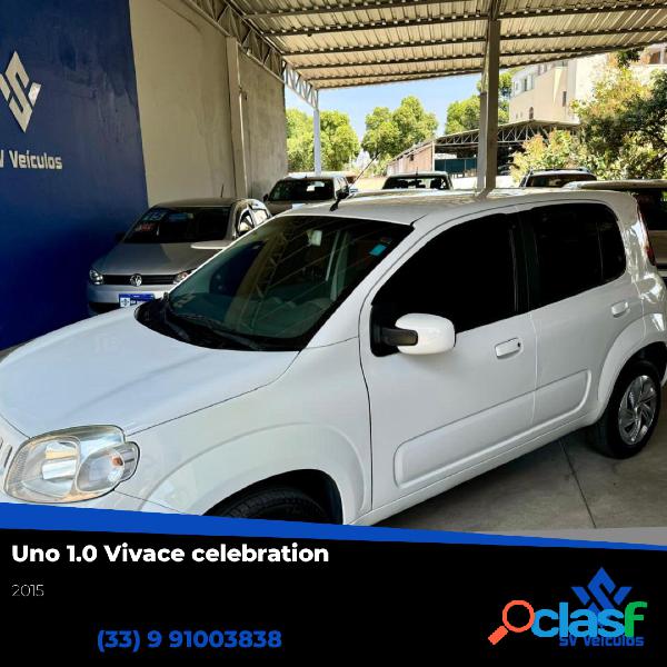 FIAT UNO VIVACE 1.0 EVO FIRE FLEX 8V 3P BRANCO 2015 1.0 FLEX