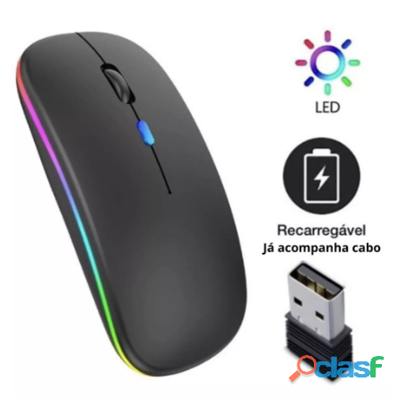 Mouse Sem Fio Wireless Com Bateria Interna Recarregavel 2,4